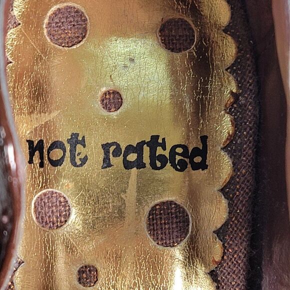 Not Rated Brown Open Toe Heels Sz 6.5 - Picture 8 of 10